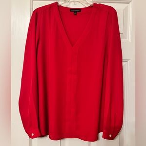 Banana Republic Women’s Red Long Sleeve Blouse Top Size Large